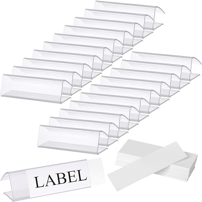 Hedume 100 Pcs Plastic Label Holder by Hedume