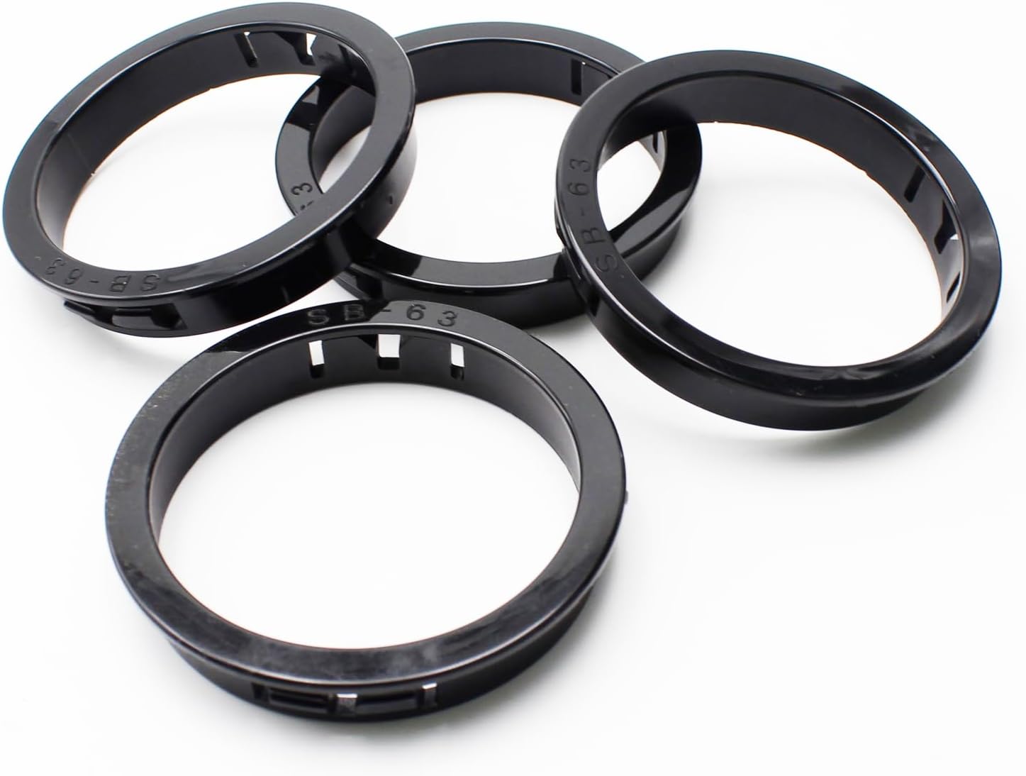 2-1/2"(63mm) Black Snap-in Knockout Insulating Bushing Grommets, Plastic Cable Hole Grommets for Wiring, Round Nylon Snap in Locking Electrical Wire Cord Hose & Tubing Bushings Grommets, 4pcs