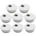 Desk Grommet 1-3/8" (35 mm), Desk Cord Hole Cover, Cable Grommet ABS Plastic, Desk Hole Grommet for Office and Home Table Cable, Detachable Cable Cord Organizer (Light Grey 8 Pcs)