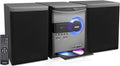 Pyle Home Stereo Shelf System - 30W Wireless BT Streaming with CD Player, FM Radio, USB & SD Card Playback, 2-Way Music Crisp-Sound, Remote Control, Dual Stereo Speakers (Black), PHSKR24