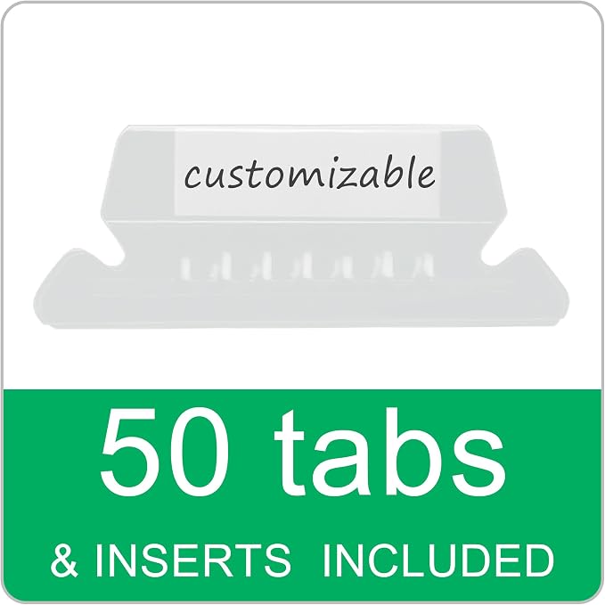 VZCPYTPM 50 Pack Hanging File Folders, Letter Size 8.5x11 Inch, Reinforced Rods - Image 7