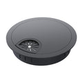 Desk Grommet 2-3/8 Inch 60mm, Zinc Alloy Computer Desk Wire Hole Cover, Office Desktop Cord Cable Hole Metal Ring, Black