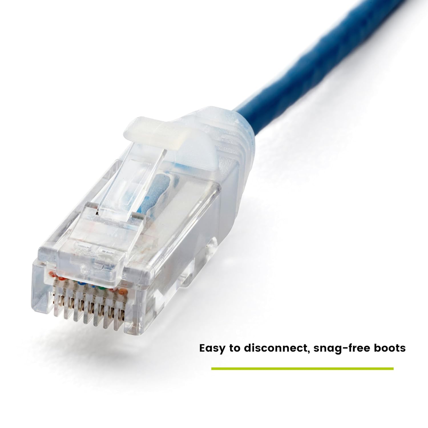 TRUECABLE Cat6 Component Rated Patch Cable, Unshielded (U/UTP), 2ft, Blue, 28AWG Solid Copper, Snagless 10G High-Speed Ethernet Cable, PoE++ 4PPoE 100W, UL Listed, RoHS-3, 1 Pack