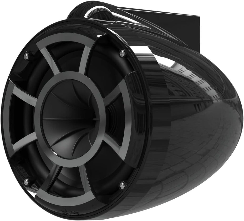 wet sounds Rev 8 Black V2 Revolution Series 8" Black Tower Speakers w/Fixed Clamp