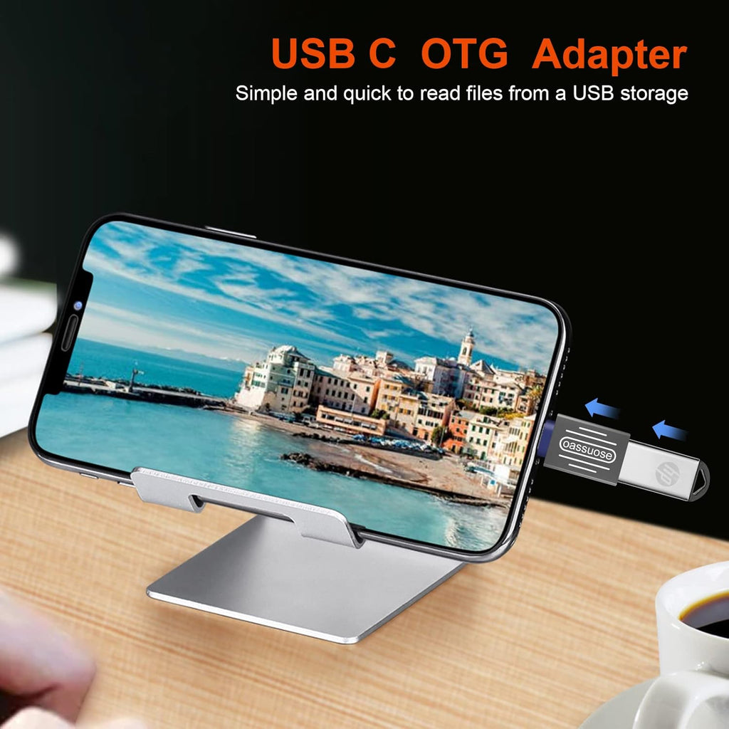 4-Pack USB C to USB Adapter [Gold-Plated],Type-C Male to USB 3.0 Female Adapter,Thunderbolt 3/4 to USB OTG Adapter for MacBook Pro 2020,iPad Pro 2020,MacBook Air 2020 and More Type C Devices (Grey)