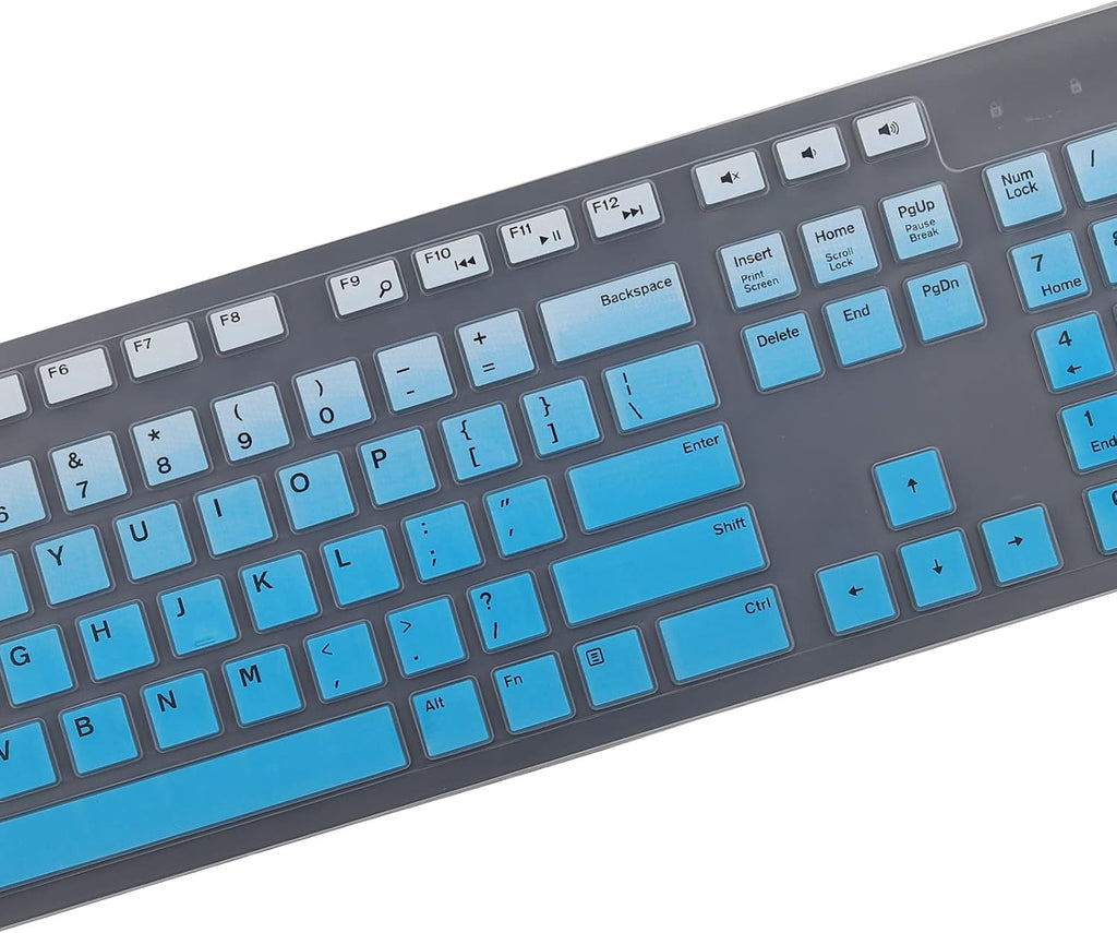 Keyboard Cover Skin for Dell KM636 KB216 KB216t KB216d KB216p Wired & Wireless Keyboard, Dell Optiplex 5250 3050 3240 5460 7450 7050, Dell Inspiron Desktop 24" 27" 5400 5490 7700 7790 3475 3670 3477