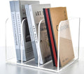 3 Vertical Compartments Clear Acrylic Magazine & File Holder – Multipurpose by AIMOLLYACRYLICSTORAGE