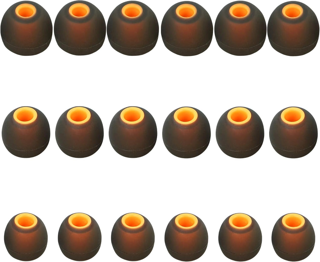 Earbud Replacement Tips Silicone Earbud Tips Ear Bud Covers Fit Most in-Ear Earbuds(Inner Hole 3.8mm -5.1mm) Headphone Rubber Tips Eartips 9 Pairs S M L