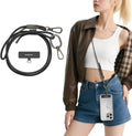 MAGEASY Universal Cell Phone Lanyard - Anti-Theft Rope Crossbody Phone Strap for iPhone 16 Pro Max & Most Smartphones, for Men & Women | 6mm Black