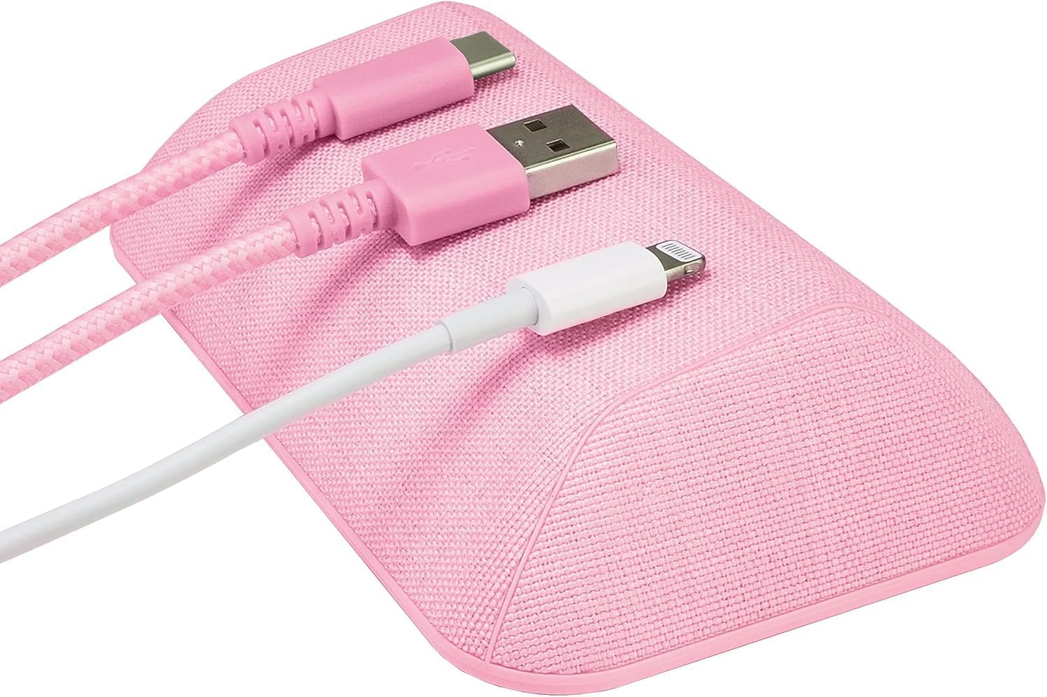 Smartish® Magnetic Cord Holder - Bigger Cable Wrangler Organizer with Magnet Clips for Charger Management on Desktop, Nightstand, or Side Table - Holds 6+ Cables - I'm Blushing