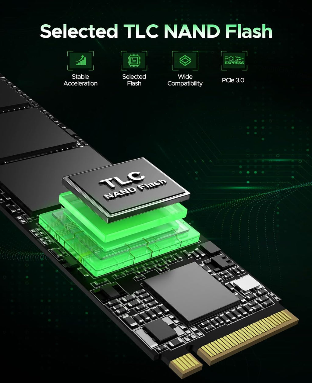ORICO 128GB M.2 NVMe SSD, PCIe Gen3 2280 SSD - Up to 1700MB/s, Internal Solid State Drive with TLC NAND Flash, Compatible with Raspberry Pi 5 Desktop Laptop - D10