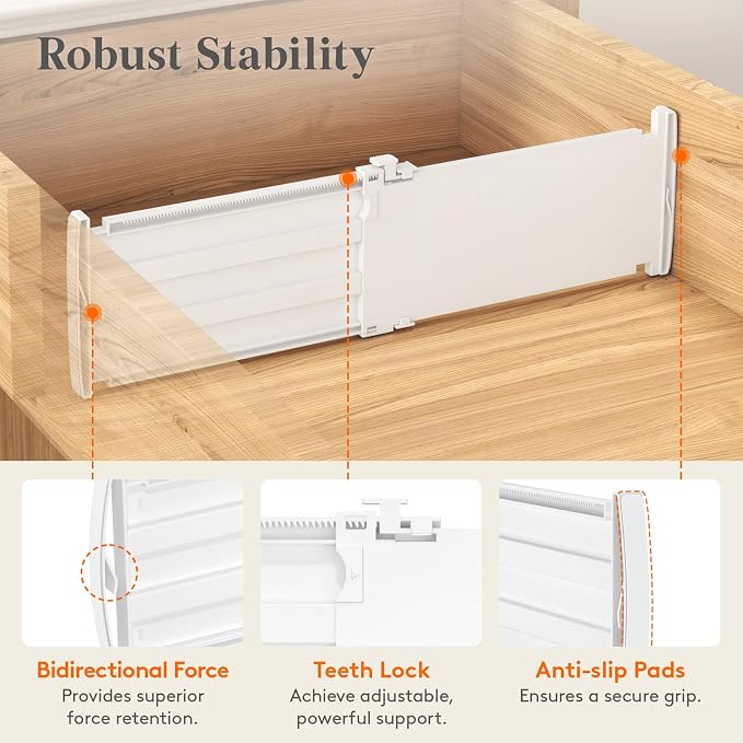 Lifewit 4 Pack 5" High Drawer Dividers - Image 4