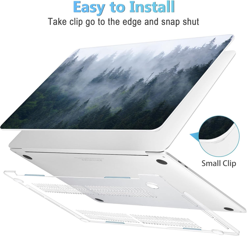 Mektron for MacBook Pro 16 inch Case A2141 Release 2019 2020, Soft-Touch Plastic Hard Case Cover 16-inch Pro Retina Display with Touch Bar fits Touch ID, Fir Forest