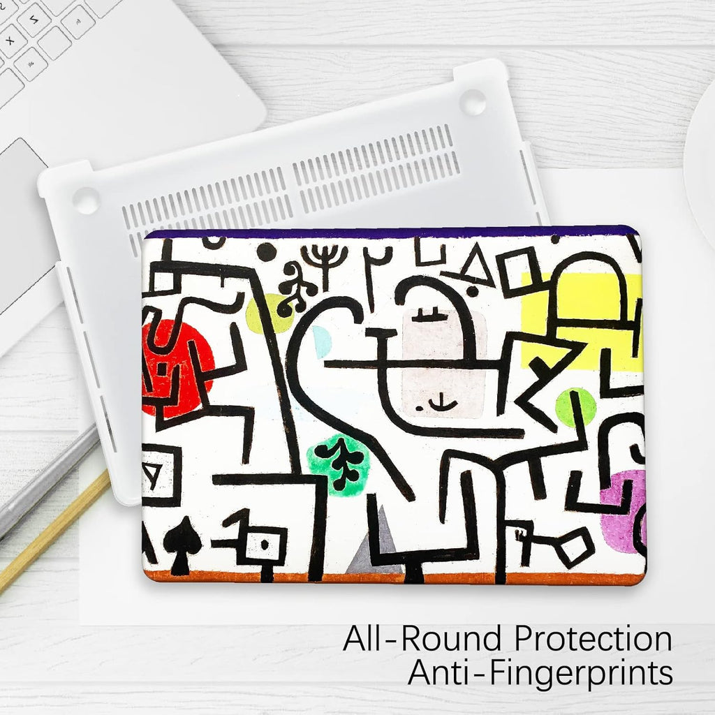 Berkin Arts for MacBook Air 13.6 inch Case A3240 A3113 A2681 (M4 M3 M2) 2025 2024-2022 Release with Keyboard Cover & Screen Protector Naive Art (Picture of A Journey by Paul Klee)