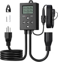 DEWENWILS Repeat Cycle Digital Timer, Interval Timer Outlet, Infinite/Day/Night Cycles, Photocell Light Sensor for Hydroponics Aquaponics Aeroponics, Pump, Fan, Water Heater, Indoor Use,1625W/125V/13A