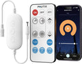 PAUTIX RF WiFi Smart Remote Dimmer for Single Color LED Strip Lights,Compatible with Alexa and Google,14-Key Wireless Remote,DC 12-24V Controller for 3528/2835/5050/COB LED Strip Light