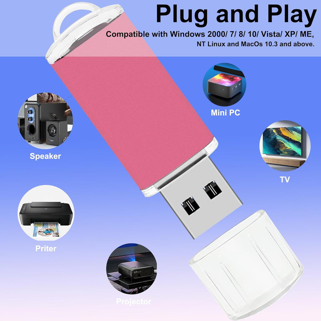 8GB USB Flash Drive 10 Pack Nicepicten USB 2.0 Thumb Drives Metal Jump Zip Drive Memory Stick Pendrive Memoria USB 8 GB with 10PCS Lanyard Label - Mixcolor 10 X 8GB Flash Drives
