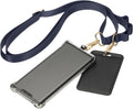 PATIKIL Universal Cell Phone Lanyard, Adjustable Crossbody Phone Strap Anti-Theft Polyester Neck Lanyard with Patches for Concerts Gym Travel Secure Hands-Free Carry, Navy Blue
