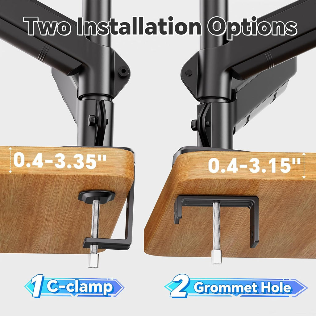 Simple Trending Dual Monitor Stand for 17-32 inch Computer Screens, Computer Stand, Adjustable Stand for 2 Monitors Holds up to 20 lbs, Black