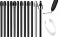 Soft Metal Nibs Tips Replacement For Samsung Galaxy Tab S10 Ultra Spen S9 S8 S7 S10+ S9+ S8+ Tab S9 Ultra S6 Lite S24 S23 S22 Ultra Note 9 Note 8 S Pen King Write + Tool, 10Pcs Standard + 2 Pcs Metal