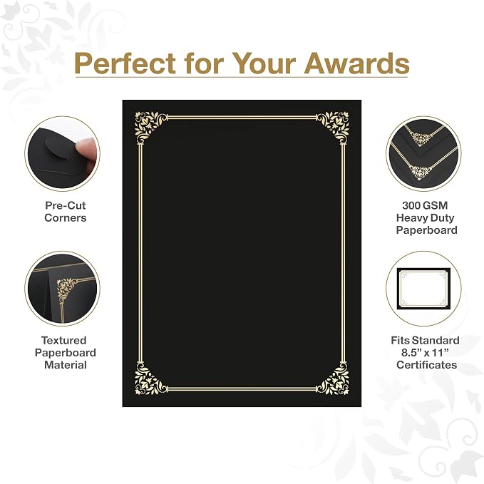 Black Certificate Holders 8.5 x 11, Documents and Diplomas - Image 3