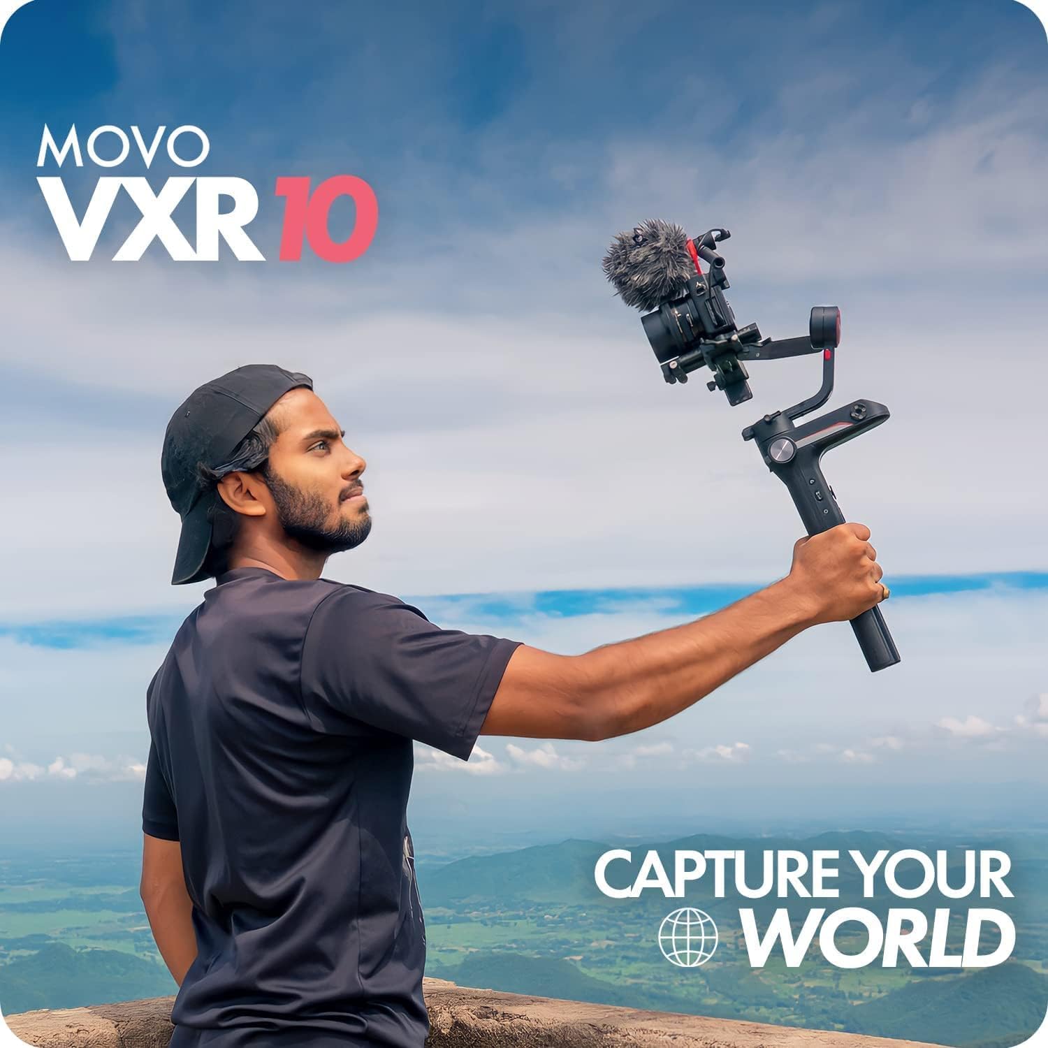 Movo VXR10 Universal Shotgun Mic for Camera - Camera Microphone for DSLR, iPhone and Android Smartphones - Compatible with Canon EOS, Nikon, and Sony Cameras - with Shock Mount, Deadcat Windscreen
