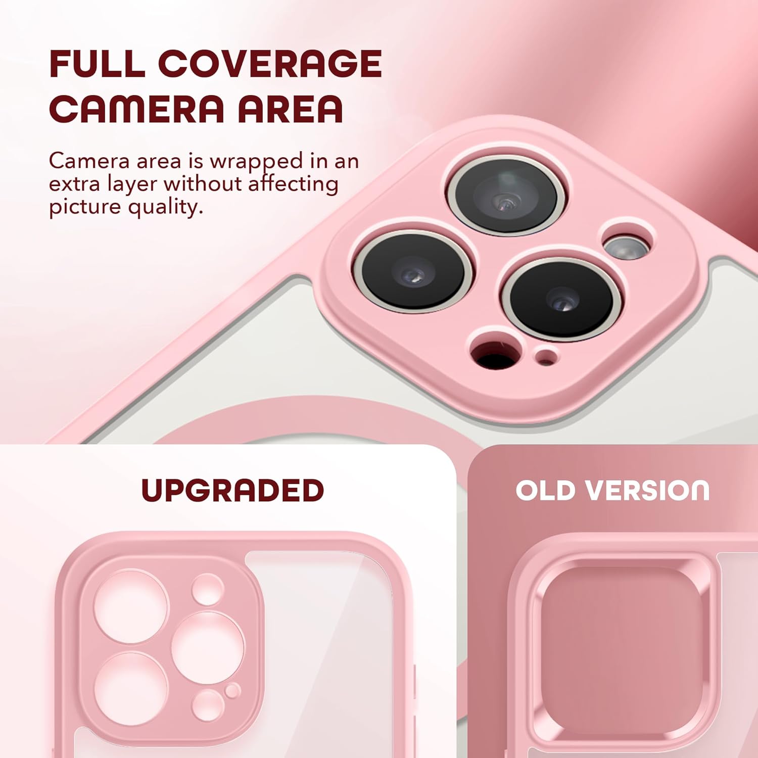 Magnetic for iPhone 15 Pro Max Case, Compatible with MagSafe, Built-in Privacy Screen Protector and Camera Protection, Anti Spy Full Body Dustproof Shockproof Hard Phone Case 6.7", Pink
