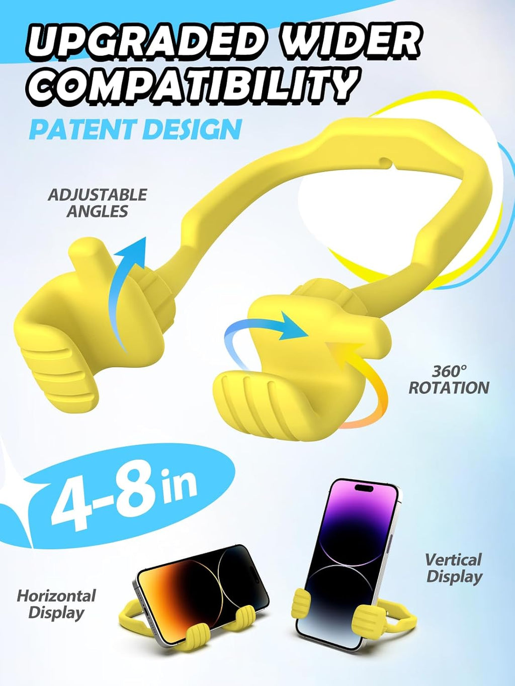 Cell Phone Stand Thumbs Up Lazy Phone Stand - Phone Holder 2025 College Graduation Gifts for Her Him Cellphone iPhone Stand for Desk Birthday Gifts for Teens Girls Boys Adults Women Men Wife