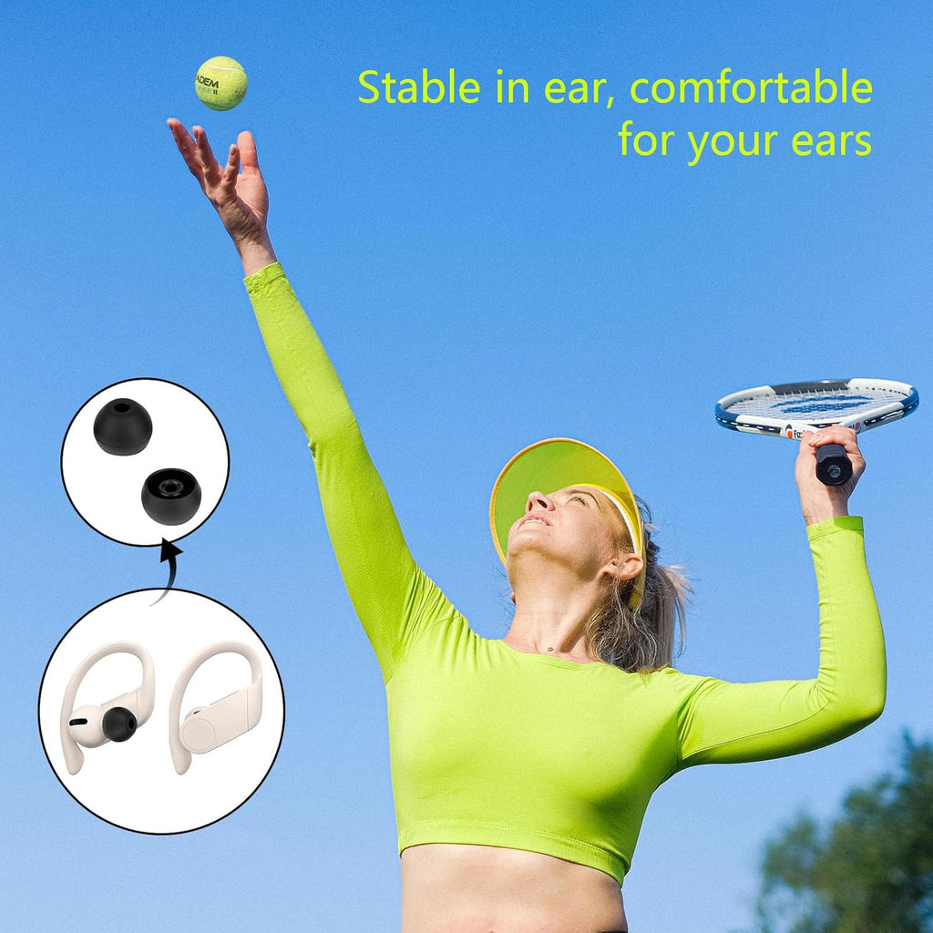 Silicone Replacement Earbud Tips Ear Tips Compatible with Powerbeats Pro Beats Wireless Earphone Headphone Earbud Rubber Tips 4 Pairs