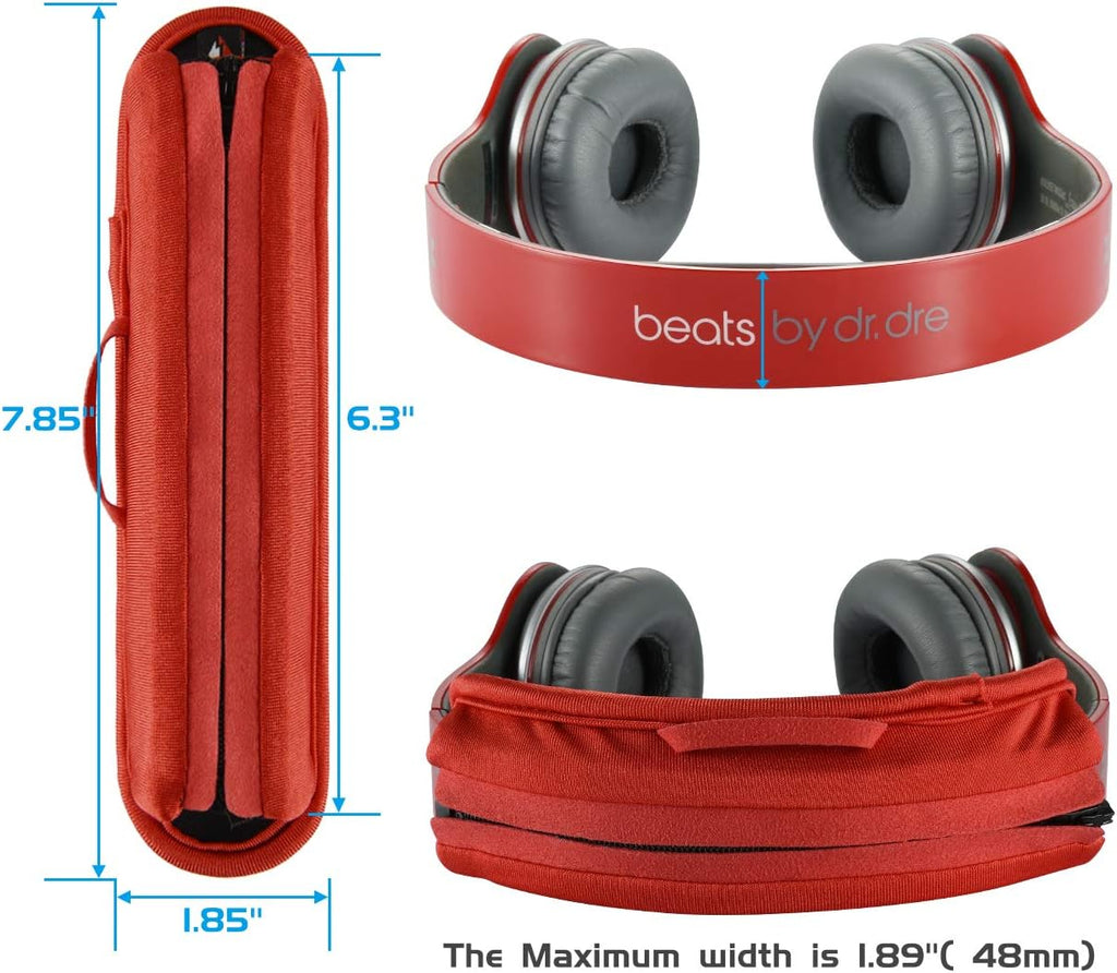 TXEsign Universal Replacement Headband Cushion Pad Cover Protector Compatible with ATH M50X, QC 35i/35ii, QC25, Solo 2/Solo 3, Studio 2/3 Headphones (Red)
