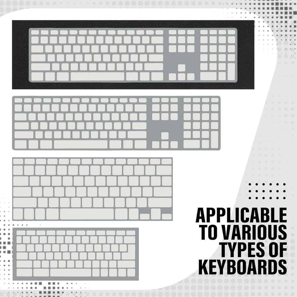 Keyboard Foam for Mechanical Keyboard, Sound Dampening Foam Free Cutting Key Board Mat Foams Black for Key Board Bottom Office Desk Home, 20 x 6 (3mm Thick)