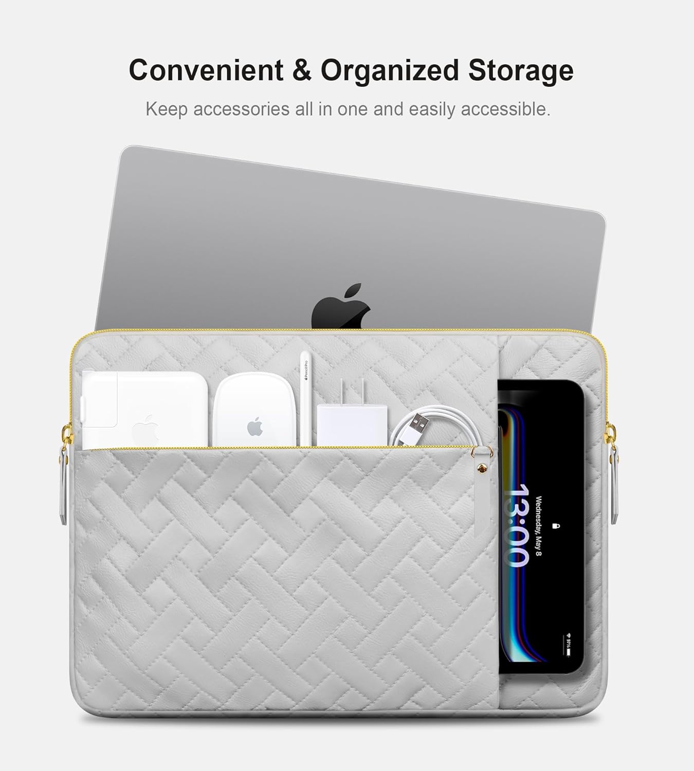 Lacdo Laptop Sleeve Case for 15 inch New MacBook Air M4 A3241 2025, M3 A3114, M2 A2941 2024-2023, 15 inch MacBook Pro A1990 A1707, Dell XPS 15 Plus Computer Bag with Accessory Pocket, Space Gray