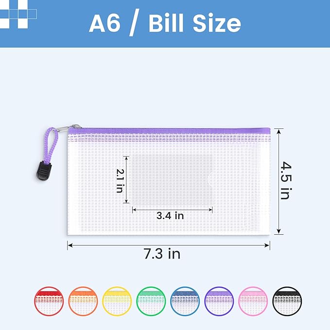 Sooez 24 Pack Mesh Zipper Pouch Bags - Image 2