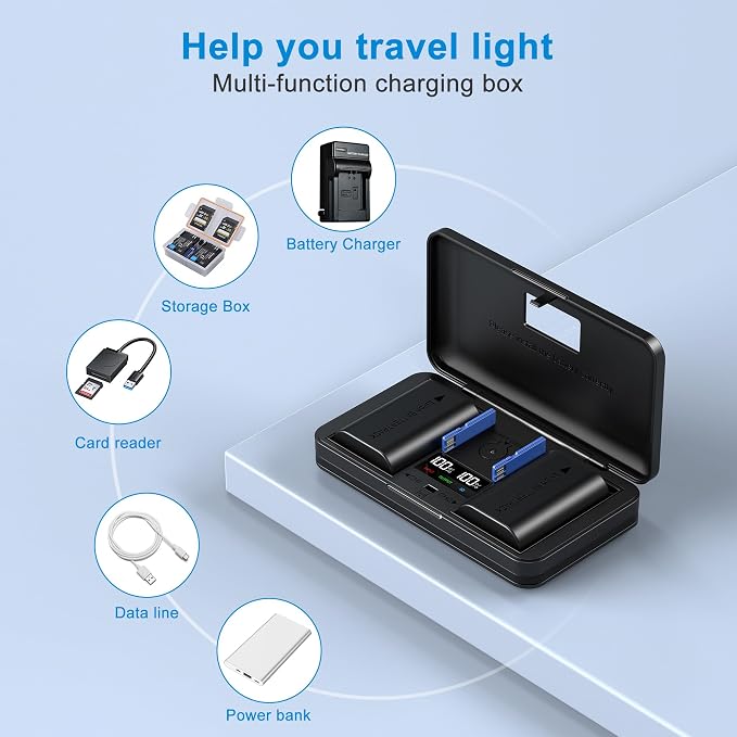 DMW-BLF19E Camera Battery Multifunctional Charger Set Compatible - Image 4