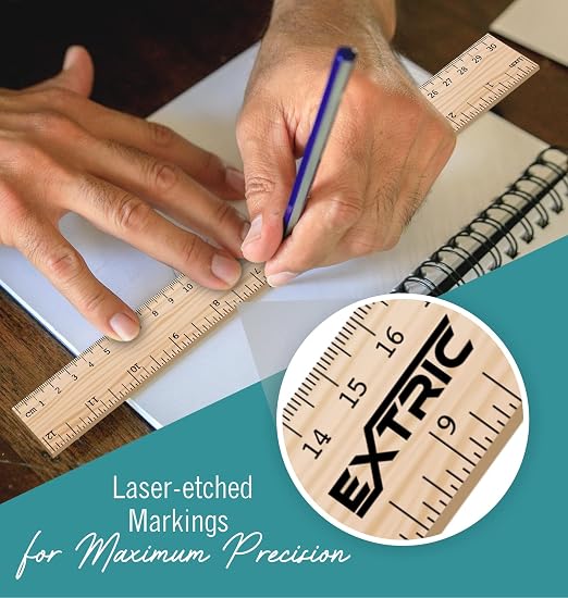 Rulers 12 Inch, Rulers Bulk for Classroom – Wooden Ruler for Kids 25 Pack Great - Image 5