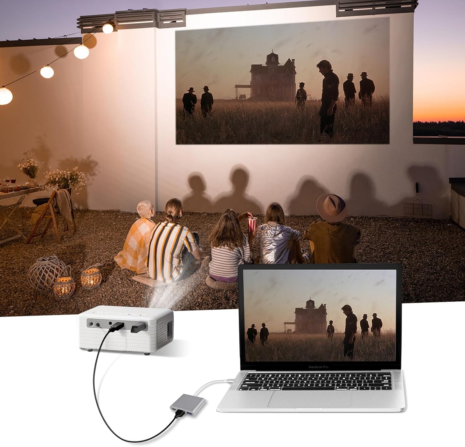 USB C to HDMI Adapter, Type C to 4K HDMI Multiport with 3 in 1 USBC Output, USB3.0 and USB C Charging, Digital AV Adapter for TV and Projector