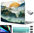 CISSOOK Mountain Case for MacBook Air 13.6 inch 2025 2024 2022 Release Model A3240 A3113 A2681, Plastic Sunshine Mountain Scenery Cover for MacBook Air 13 M4 M3 M2 Case with Keyboard Cover