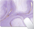 Gold Splatter Marble Mouse Pad, Purple Texture Marbling Mousepad for Design, Anti-Slip Rubber Base Wireless Mouse Pads for Laptop