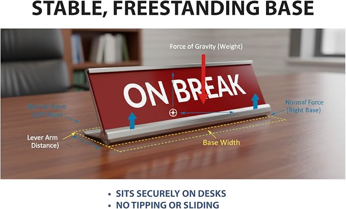 2" x 8" Aluminum Office Desk Nameplate Sign Holder 10 Pack - Image 5