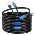 USB 2.0 Type A Male to A Female Active Repeater Extension Cable 75ft, High Speed 480 Mbps