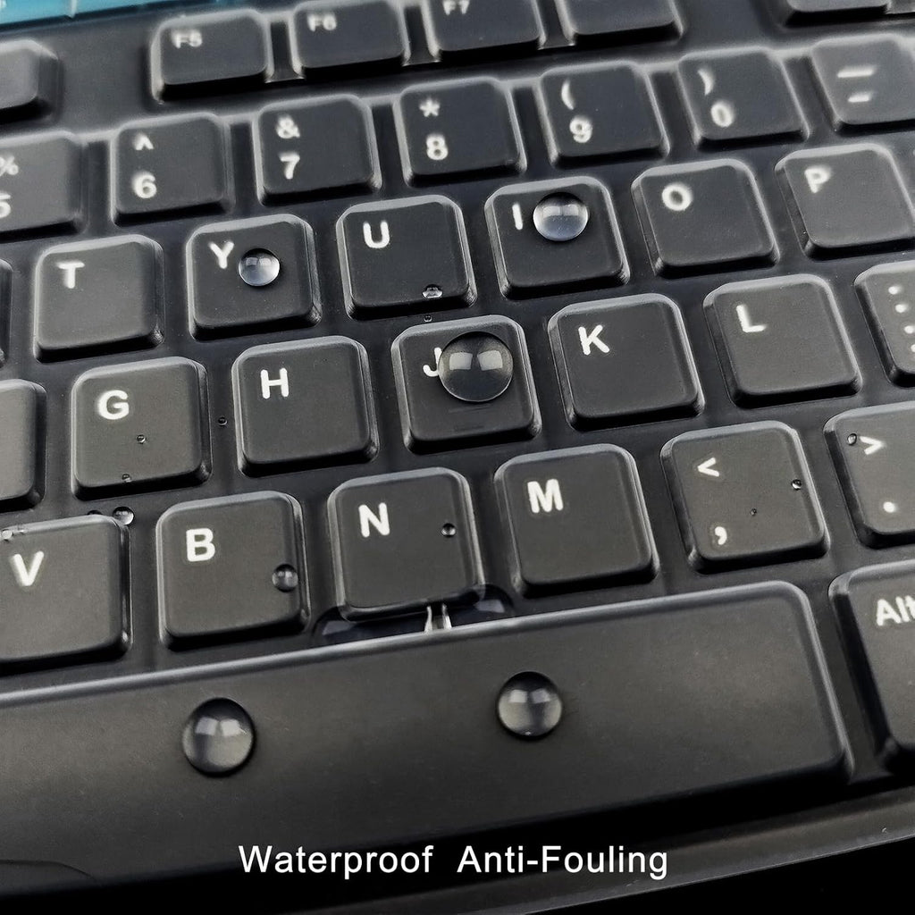 Silicone Keyboard Cover for Logitech K200 K260 K270,Ergonomic Wireless Keyboards, MK200 MK260 Keyboard Skin Waterproof Dustproof - Transparent