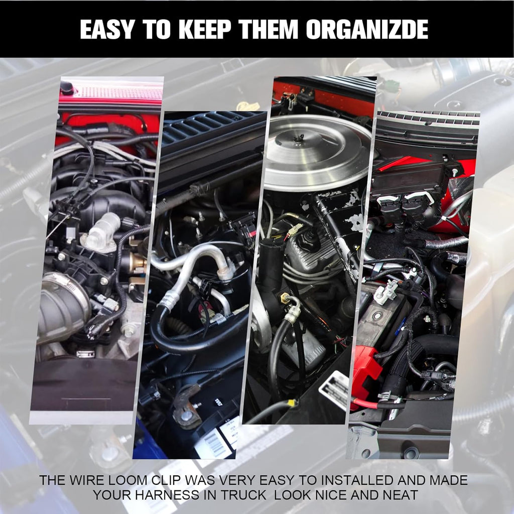 130 Pcs Push Mount Cable Ties Standard Zip Tie Mount Car Wire Loom Routing Clips for Polaris UTV Jeep Wrangler Vehicles Home Appliances 6 Different Sizes Universal Management Cable Ties
