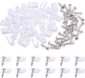 Swpeet 120 Pack White 1/4 Inch Nylon Plastic R-Type Cable Clips Clamp Kit, Nylon Screw Mounting Cord Fastener Clips with 120 Pack Screws for Wire Management (1/4 Inch, White)