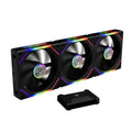 GAMDIAS Aeolus P2-1203U 120mm ARGB PWM Fan(3 Fan Pack w/USB Hub), Include Reverse Fan Blade x3, ARGB Sync Ready, Easy Installation & Cabless Daisy-Chain Design, Silent Operation, Up to 2400RPM, Black