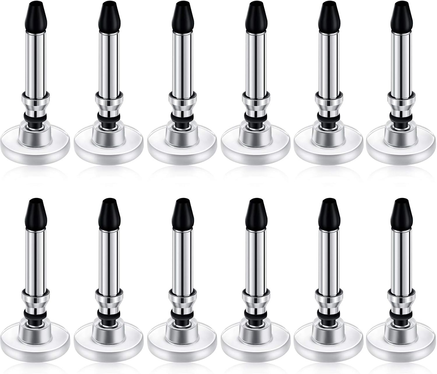 Zonon 12 Pcs Replacement Stylus Pen Tips Only Precision Round Shape Replaceable Stylus Universal Pen Disc Tips for Touch Screen Devices Daily Using Supplies