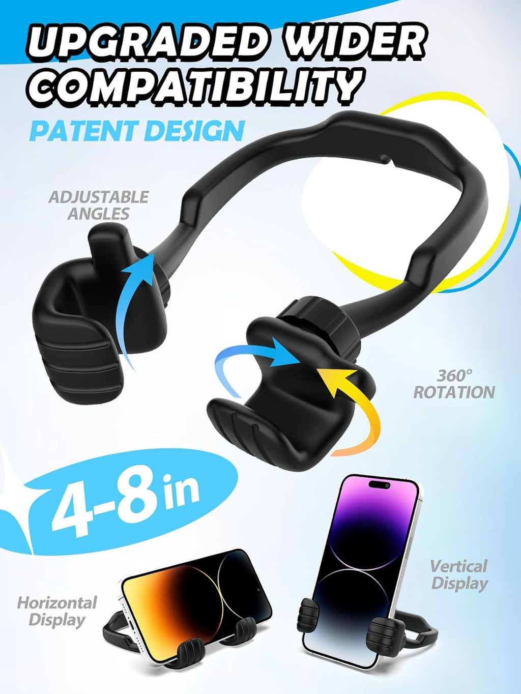 Dad Gifts for Fathers Day from Daughter Son Cell Phone Stand: 2 Pack UPGRADE Adjustable Thumbs Up Lazy Phone Holder for Desk Fun Birthday Gifts for Grandma Teens Girls Boys Adults Husband from Wife