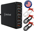 Upgraded 240W 8 Ports GaN Charger, USB Charging Hub, Multi USB C Charger Station, USB-C Charging Hub for MacBook Pro/Air/iPad Pro/iPhone/Samsung Galaxy Note