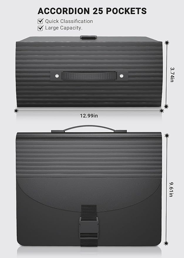 TOPCJ 25 Pockets File Organizer - Image 3
