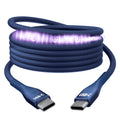 Statik MagStack Pro USB C to USB C Cable, Magnetic Type C Charger Fast Charging Cord, On The Go Magnetic Charging Cable for Car, Compatible with 16 Pro Max, 15, Galaxy S21 S20 Ultra, Navy 100W 3FT/1M