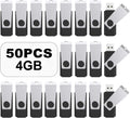 TOPESEL 50PCS 4GB Bulk USB 2.0 Flash Drive Swivel Memory Stick Thumb Drives Pen Drive (4gig, 50 Pack, Black)